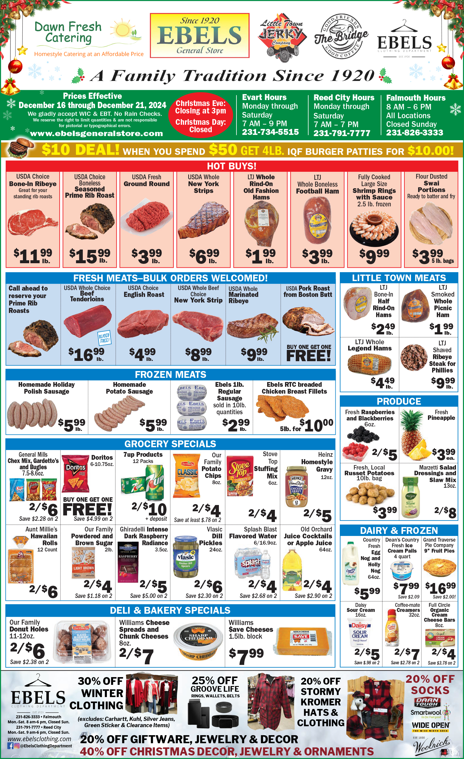 weekly ad, ham, prime rib, christmas meat, prime rib near me