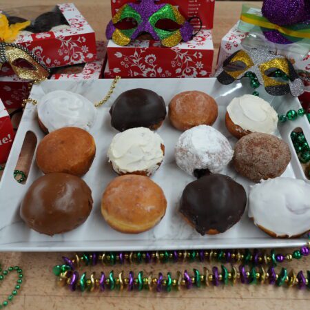 12 pack mix and match paczki, paczki near me, fresh paczki, Evart, bakery, fat Tuesday, ebels