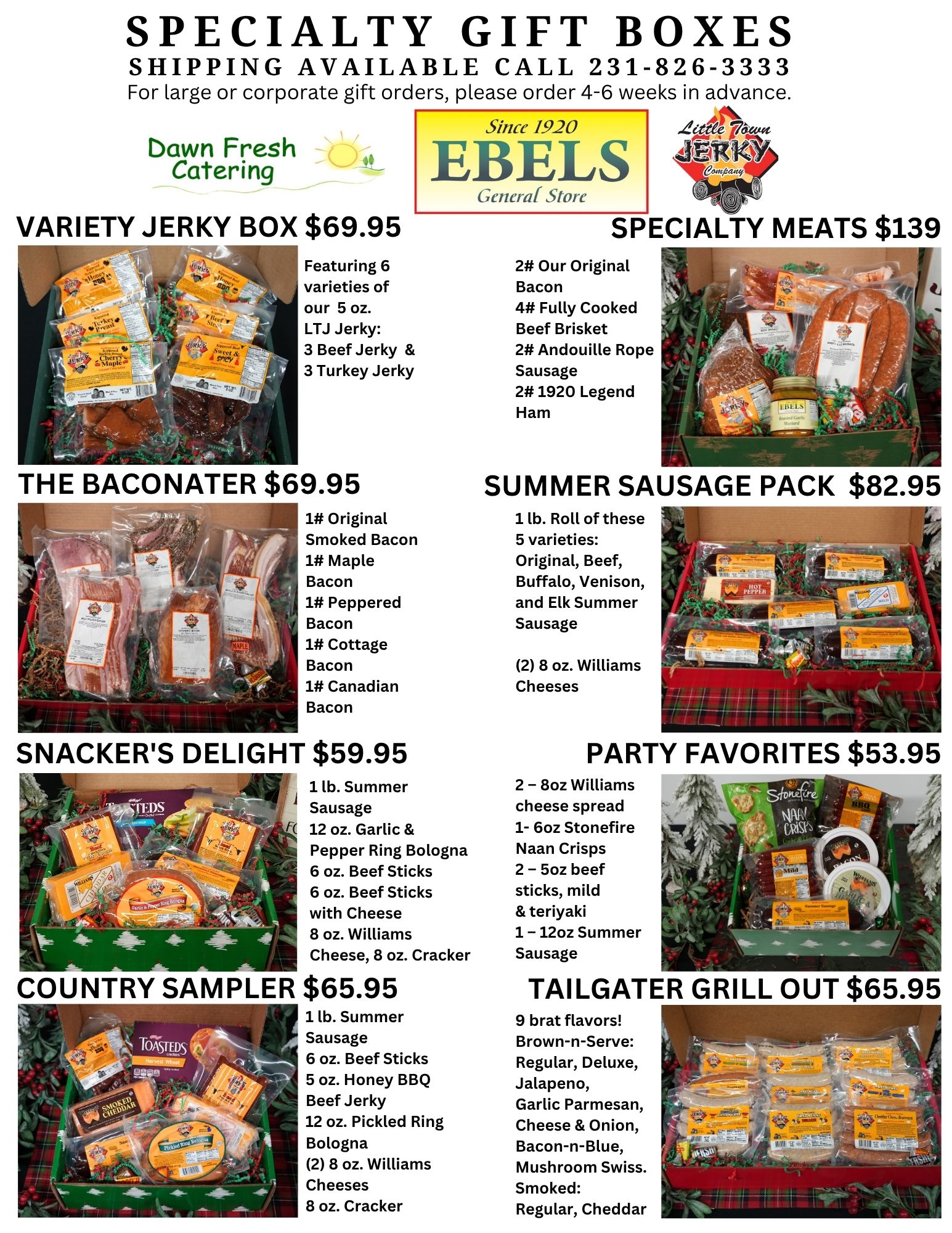 2025 Gift Boxes 1 gift boxes near me, meat boxes, holiday gifts, meat bundles, jerky, bacon, brats, snack sticks