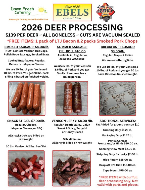 2026 Deer Processing